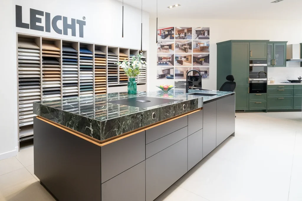 LEICHT Kitchen Cabinetry Samples in Kingston Showroom