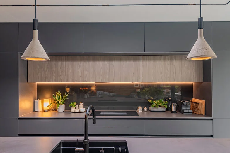 LEICHT carbon grey olmo grigio Richmond Kitchens Project 8