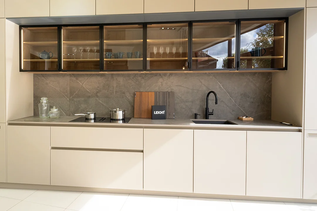 Kitchen display with Quooker tap for demonstrations